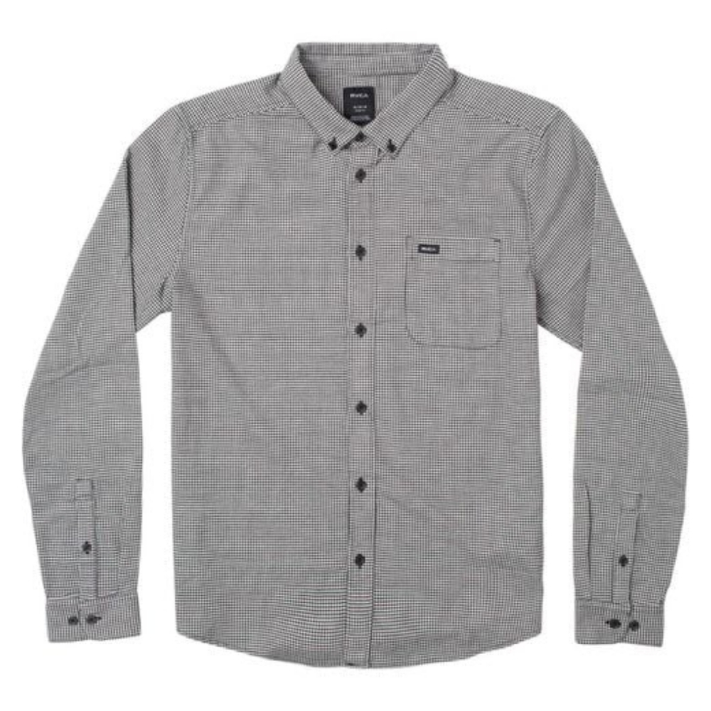 RVCA Men's Houndstooth Button Down Shirt Size M